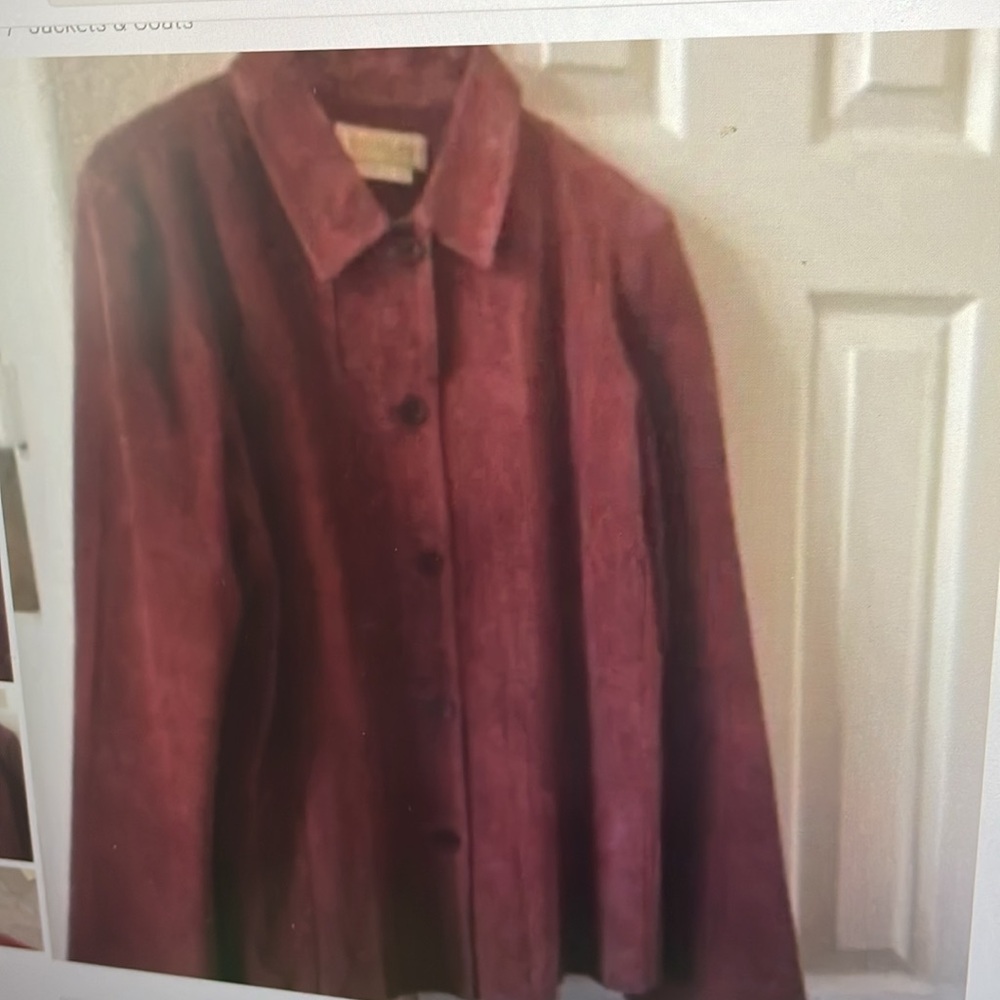 VTG Margaret Godfrey Burgundy Suede Jacket 14